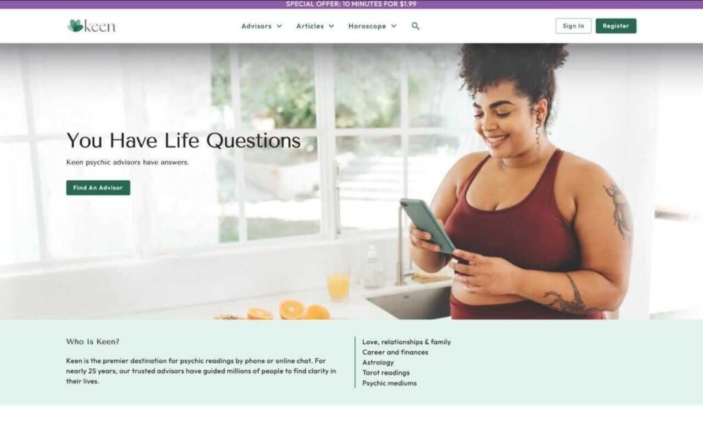 Keen website