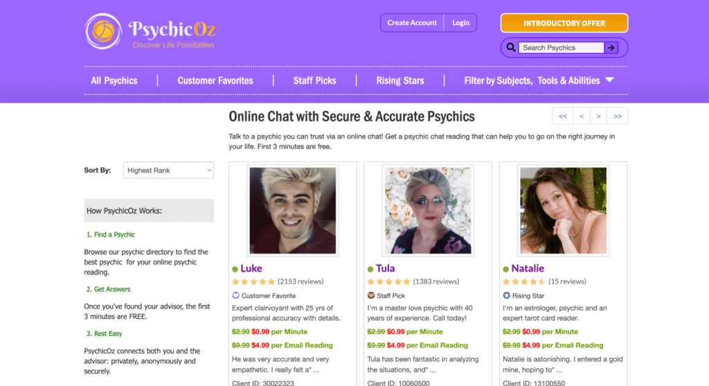 PsychicOz website