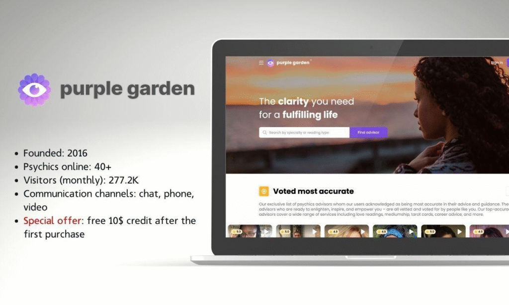 Purple Garden website